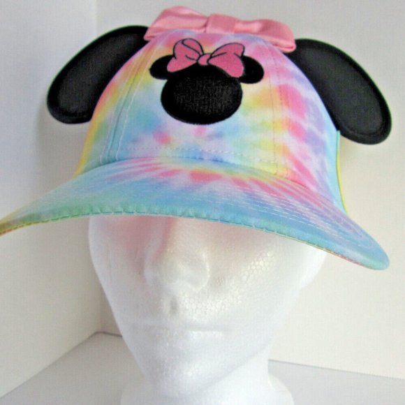 Disney Minnie Mouse Hat Tie Dye Cap Multi Color Snapback Limited Edition - Picture 2 of 11
